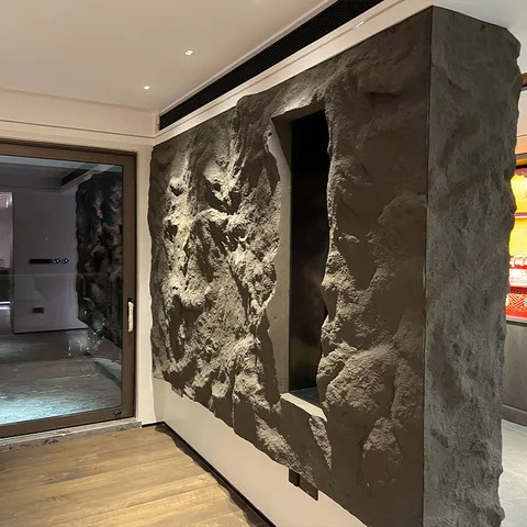 Buy 3d Texture Stone For Exterior Artistic Pu Stone Cladding Faux Stone ...