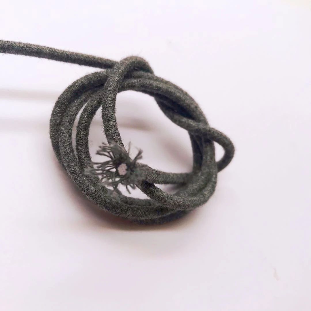 3mm  round cotton  bungee elastic string