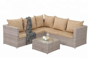 3pcs steel sectional  wicker sofa set rattan sofa