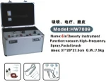 4 in 1 beauty equipment/facial brush/high frequency//vaccum/spray HW7009