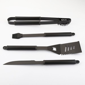 4 Pieces BBQ Tools Set Non Stick Stainless Steel Barbecue Grilling Utensils