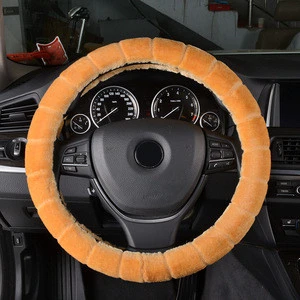 400mm Short Haired Furry Truck Steering Wheel Cover