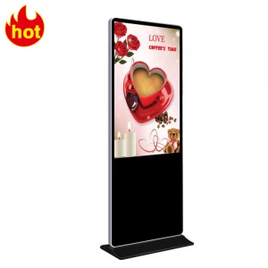 43 inch android network wifi led advertising lcd panels for advertising network indoor display kiosk on wheels