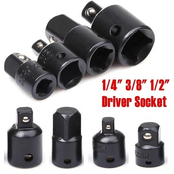 4Pcs/Set 1/4 3/8 1/2 Ratchet Wrench Socket Adapter Spanner Keys Set Converter Drive Reducer Air Impact Craftsman Ratchet Wrench