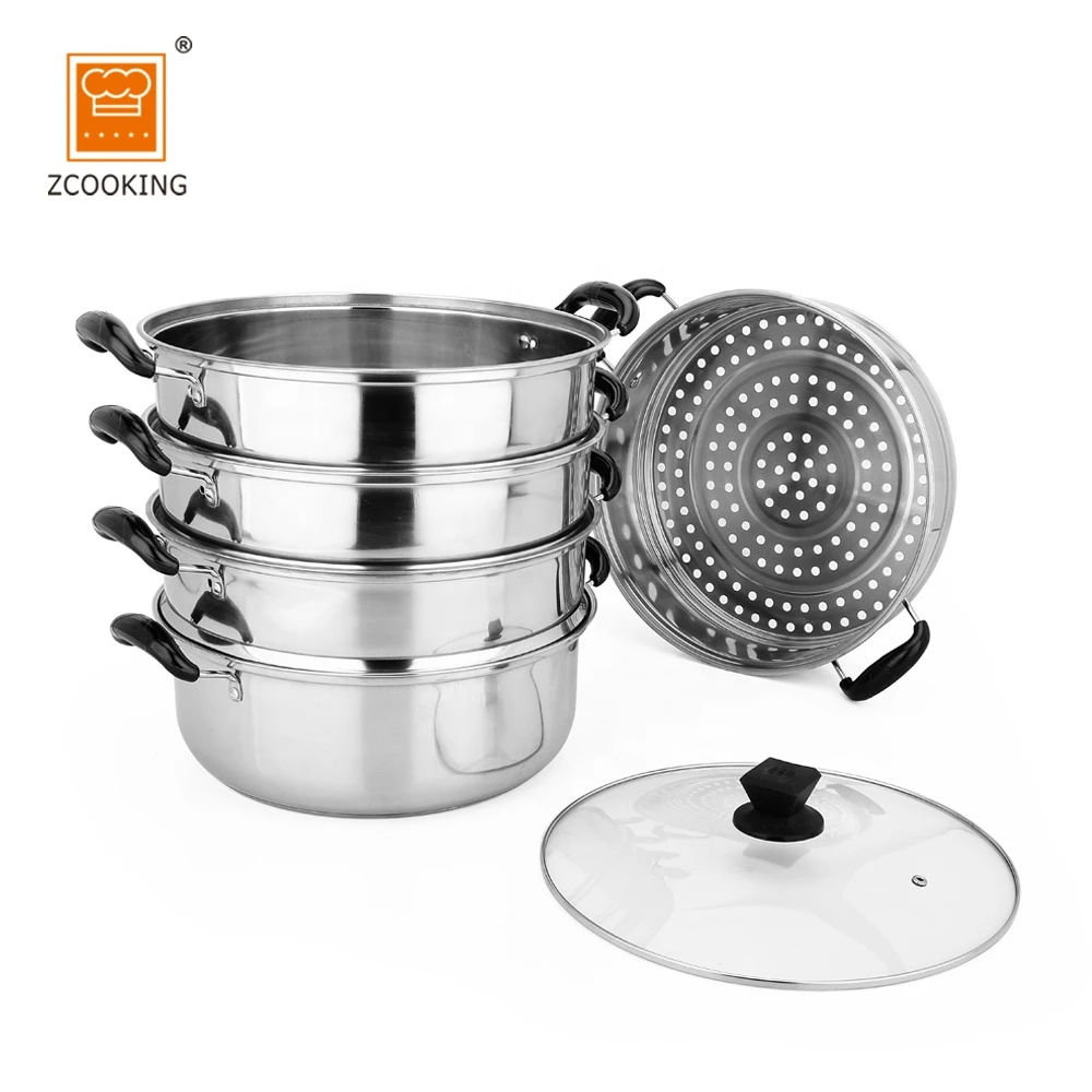 5 Layer 32cm Chinese Stainless Steel Steamer Pot Cookware High Quality Food Steamer