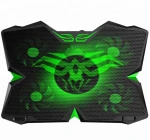 5 Quite Fans Game Laptop Cooler Cooling Pad For 14- 17 inch Laptop With Usb Cable LED Light 2 Usb Port Adjustable Mount
