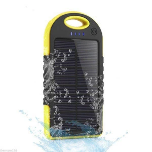 5000 Mah Waterproof Portable Solar Panel Mobile Phone Powerbank Solar Charger