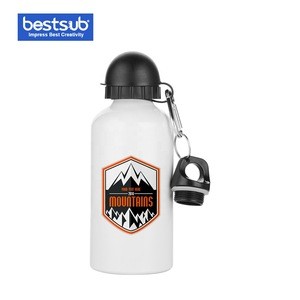 500ml Metal White Sublimation Aluminum Water Bottle with Two Caps BLH3T-2