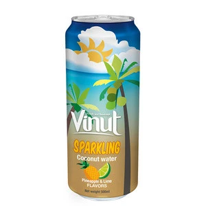 Pure Coconut Water with Pineapple, Lime Flavours 500ml Canned