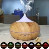 500ML Wood Grain Aromatherapy Air Purifier Humidifier with LED Light for Office