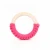 50MM,70MM Baby teether toy accessories printed cotton cloth knitted wooden ring crochet wool cotton woven wooden ring