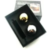 55mm Gold &amp; Sliver whiskey stones Ball gift set stainless steel ice cube for whiskey wine juice chilling with travel bag