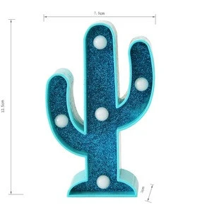 5L warm white blue Plastic Tropical Cactus Marquee LED Lamp Light Novelty Garden Cocktail Party Retro
