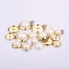 6 8 10 12 14mm White Pearls Beads Appliques Claw Rhinestones Spikes Studs Round Rivet for Leather Clothes Sewing Fabric