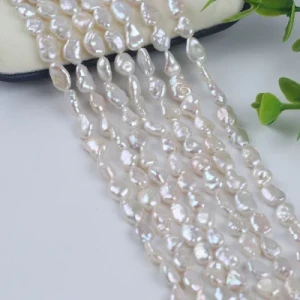 6-8mm × 8-10mm Freshwater Kesh I Pearl Strand Wholesale