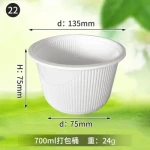 700ml Food Doggy Barrels Biodegradable Cornstarch Disposable Bowl of Xk-Bw007