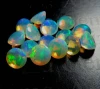 7mm Natural Ethiopian Opal Gemstone Faceted Round Cut Loose Stone