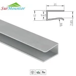8mm aluminum LED profile for LED Glass Shelf Light led aluminum profile