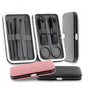 8pcs Stainless Steel Trimmer Grooming Manicure Cutter Kits Nail Clippers Set Professional Scissors Suit