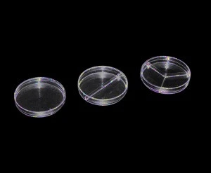90*15mm petri dish seperate to 3 parts with best quality and low price