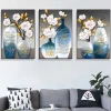 Abstract Vase Flower Pictures Canvas Painting Modern Wall Art Picture Poster For Livingroom Decor Home