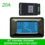 AC 20A/100A Digital Voltage Meters indicator Power Energy Voltmeter Ammeter current Amps Volt wattmeter tester detector