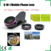 Advanced quality camera lens set 3 lenses in one combo 198 degree ultra fisheye lens 0.63x wide-angle dslr macro 15x lens