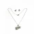 Import AFXSION 2018 high fashion costume jewelry,silver jewelry Love necklace Earrings stainless steel jewelry set woman from China