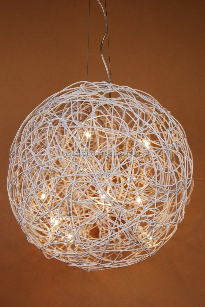 Aluminium wire round ball lighting hanging pendant light