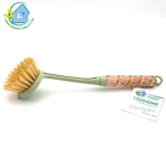 Aluminum Handle Dish Cleaning Brush Carve Patterns Bristle Dish Brush With Hook