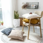 Amazon amazon hot sell Handmade Boho Macrame Ethnic Knit Tassel Solid Cotton Embroidered Cushion Cover For Sofa