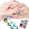 Amazon best seller colorful  butterfly art nail foil transfer rolls for nail art supplies