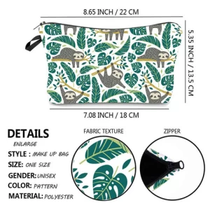 Amazon Hot Sale Multifunction Waterproof Printed Pattern Clutch Travel Cosmetic Organizer Toiletry Pouch Makeup Bags