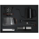 Amazon Hot Sale V60 Outdoor Modern Manual Drip Travel Bag Gift Box Packaging Grinder Pot Kettle Pour Over Coffee Maker Set