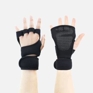 Amazon Hot Sale Weightlifting Wrist Wraps Half Finger Workout Gym Gloves