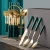 Import Amazons new ceramic handle spoon fork cutlery 24-piece set with shelf steak sandwich cutlery set from China