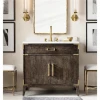 American vintage home white bathroom cabinet washing table vanity table washed console table