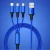 Import Android Mobile Phone Nylon Multi Charger Light Micro Type C 3 In 1 USB Charging Cable from China