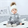 AustinBella/wholesale boutique high quality baby knitted clothes baby boy grey sweater 100% cotton baby cardigan