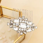 Austrian Crystal Hair Comb Wedding Hair Accessories Women Hairpieces Bridal Hair Combs Hairpins Clips