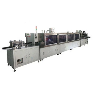 Automatic Cylinder Cell Sealing Cleaning And Sleeve Shrink Labeling Machine For Lithium Ion Cylindrical Battery