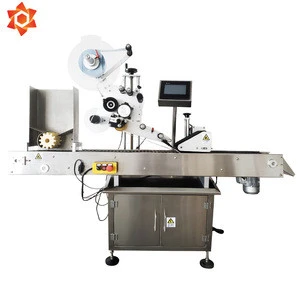 Automatic horizontal sticker label applicator labeling machine for round cream reagent plastic paper blood collection tube