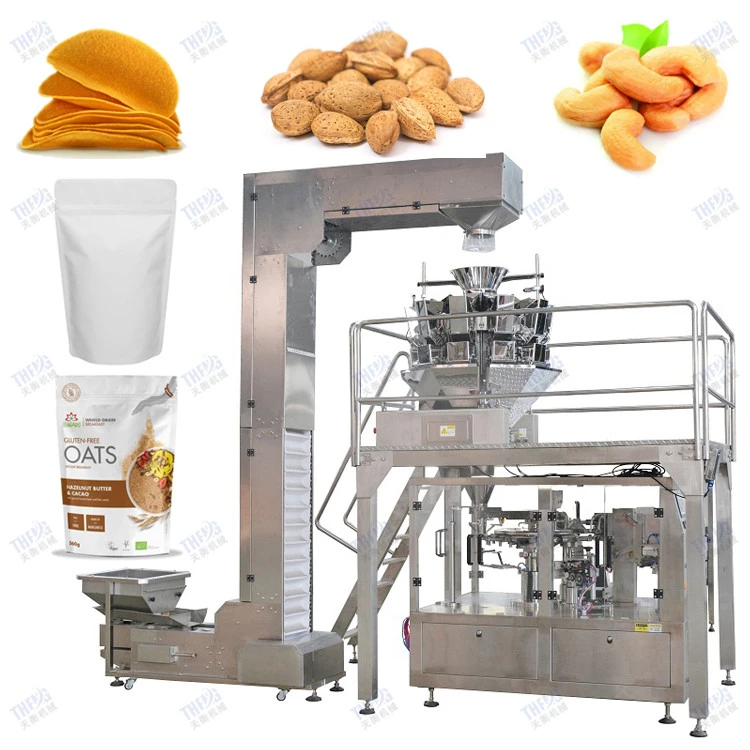 Automatic multiheads frozen food packaging machine cashew nut sugar rice bean packing machine
