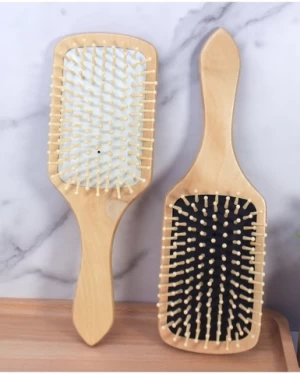 bamboo head meridian massage comb  household large plate comb Wholesale Dry and Wet Bamboo Hair Brush Comb