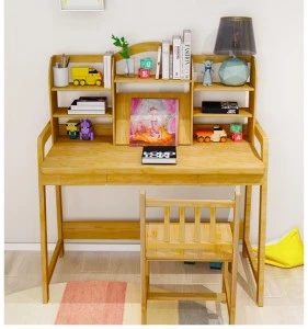 Bamboo Height Adjustable  school furniture desk and chair