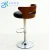 Import Bar Furniture Supplier Cast Iron Base Wood Backrest Swivel Stool Chair With Footrest from China
