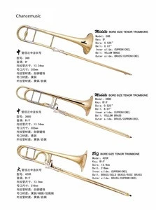 Bb Key Brass Instrument Tenor Trombone 36B