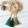 Beaded Boho colorful tassel 108 mala beads necklace