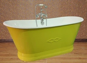 Beautiful Color Freestanding Cast Iron Bath /301A+ Porcelain Powder Skirted Cast Iron Bath Tub NH-1008-11