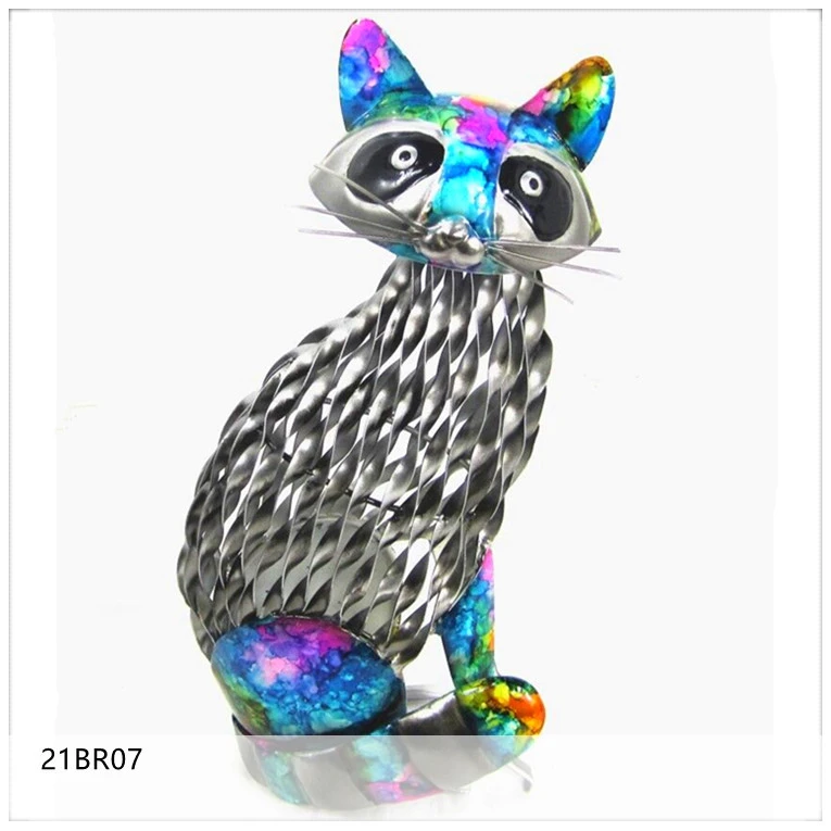 Beautiful  New Design Twisted Metal Crafts Rainbow Squirrel Animal Model Figurines Home Table Decor